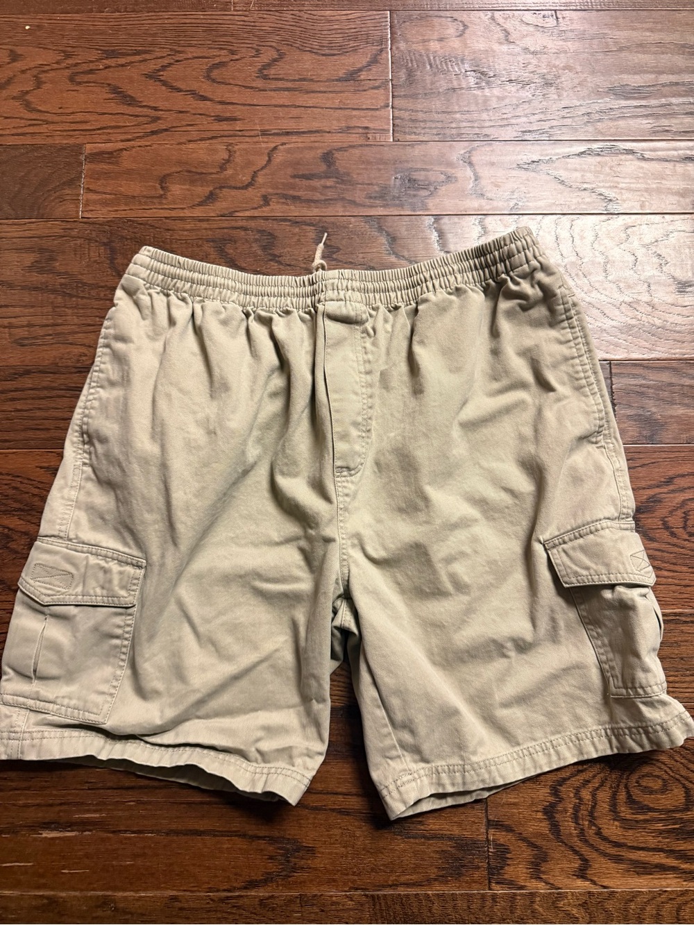 North Crest XL Men's Khaki Cargo Shorts with Elastic Waist Classic essential